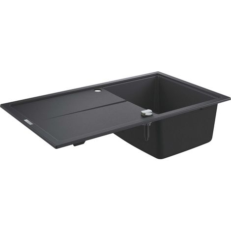 Grohe Lavelli - Lavello composito K400 con scarico automatico, 86x50 cm, granito nero 31640AP0 (1/5)