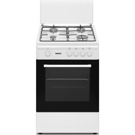 Nikkei SN554WG Cucina a Gas con Forno a Gas 50x50cm Bianco