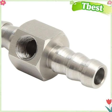 Tbest adaptateur de manomètre de carburant Adaptateur de raccord en T de conduite de carburant, adaptateur de auto moteur 3/8 po (1/5)