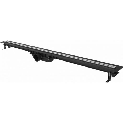 Valentin – Caniveau de douche extra-plat 400-1200mm – Sortie horizontale 50mm – Débit 31 l/mn – Enjoliveur ajustable 6-22mm – Corps en ABS renforcé