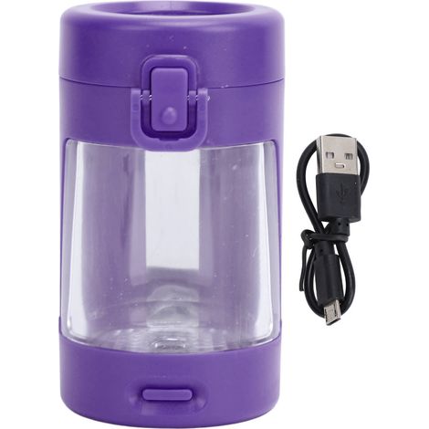 Bocal loupe portable rechargeable, mini bocal de rangement hermétique pour maintenir l'humidité, avec lumière LED violette (1/5)