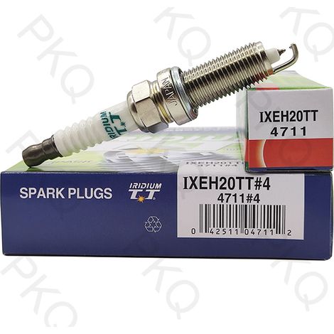 4 bougies d'allumage à double iridium IXEH20TT-4711 compatibles avec Nissan, Toyota, Subaru, Teana 2.0L et 2.5L, Renault, Peugeot et Mazda (IXEH20TT 4711)