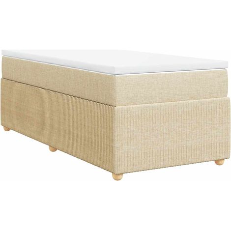 Maison Exclusive - Boxspringbett mit Matratze Creme 80x200 cm Sto