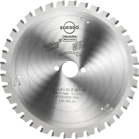 EDESSÖ HW Kreissägeblatt Akku 165 x 1,8 x 20 mm Z36 SWZ (1/3)