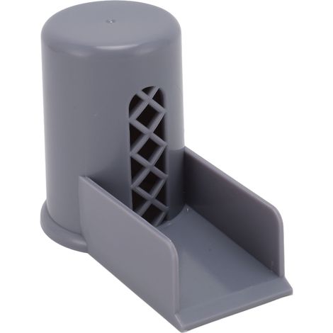 Cache évier lave-vaisselle ABS gris avec rampe anti-débordement, couvercle de sécurité pour air gap standard, installation facile sans outil, design compact 9,3x4x5 cm (1/5)