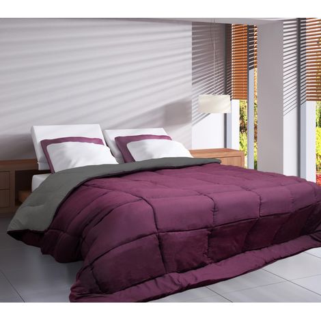 Cocoon 400 Biais Couette, 200cm x 200cm Taille, Prune/Acier