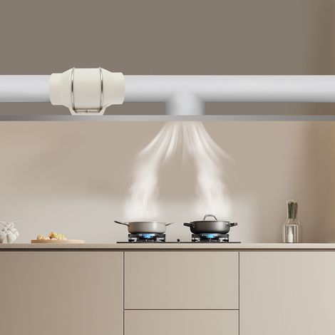 YISSALE - Werkzeug - Rohrventilator 150 mm Inline-Abluftventilator Rohrlüfter Kanalventilator - leiser Rohrventilator für Bad, WC, Küche, Gewächshaus, Garage und Keller (1/5)