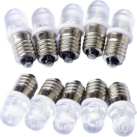 10pcs E10 12V Spot Ampoule LED Lampes Blanc chaud (1/3)