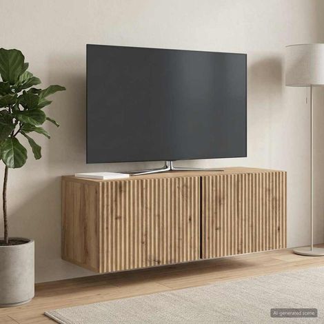 vidaXL Mobile Porta TV da Muro 78,5 x 31 x 30 cm Rovere Artigianale