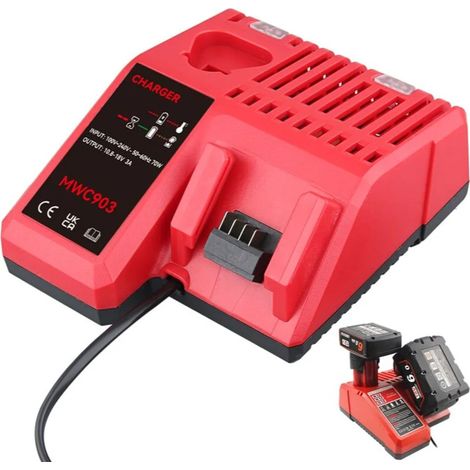 12V-18V Ersatzladegerät für Milwaukee M18 M12 M12-18C MIL-M18-CH01 48-59-1812 N14 Milwaukee 12V Ladegerät (1/5)