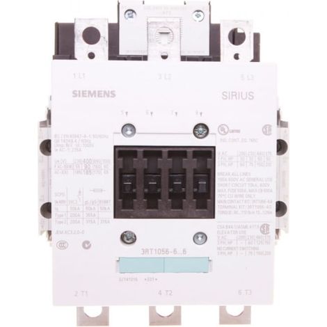 Contacteur de puissance 185 A triphasé 220-240 V CA 2NO 2R S6 3RT1056-6AP36