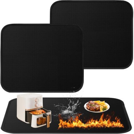 Stück hitzebeständige Matten 60 x 40 cm – nicht brennbare Silikon-Backmatten zum Schutz der Küchenarbeitsplatte für Backofen, Heißluftfritteuse, Mikrowelle und Kaffeemaschine (1/3)