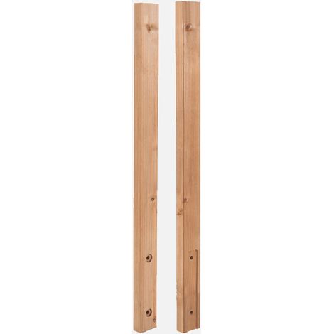 Kordo – Demi-poteaux de finition en sapin – Poteau de garde corps pour remplissage tubes acier noir – Made in France – Normes NF P 01-012/013