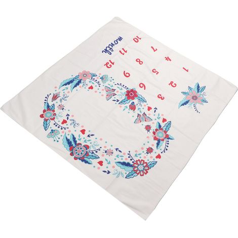 Couverture Mois Bébé Douce et Confortable Fond Photo 39,4x39,4cm Tapis Croissance Nouveau-né Garçon Fille (1/5)