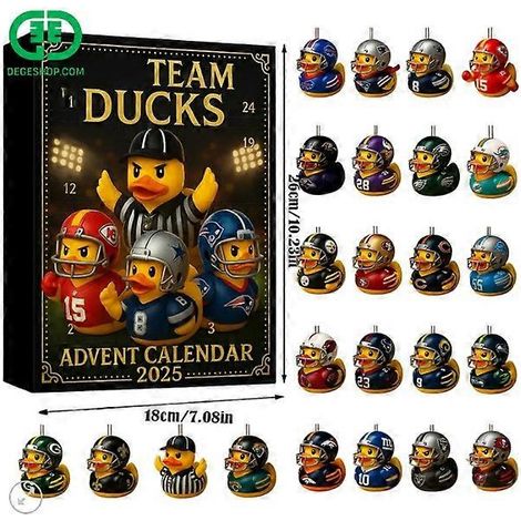 Calendrier de l'Avent FL Ducks, décoration de sapin de Noël surprise, pendentif en acrylique, décoration de Noël (1/5)