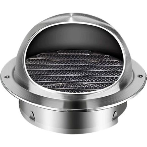 Grille de ventilation extérieure en acier inoxydable, grille circulaire de chauffage et de ventilation,grille de ventilation(100 mm)