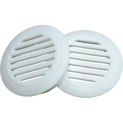 Lüftungsgitter für Möbelschränke, Durchmesser 50 mm, weiß, 10 Stück (1/5)