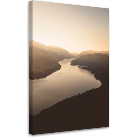 Tableau sur toile Coucher de soleil sur la rivière 60x90 (1/5)