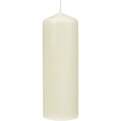 Bolsius Ivory - Candele Pillar da 200 x 70 mm, 78 ore di burn time (scatola di 8) (1/2)