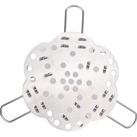 Zusammenklappbarer und ausziehbarer Dampfeinsatz aus Edelstahl 304, multifunktional zum Backen, Kühlen, Dämpfen, Grillen und Einmachen, für Pfannen mit einem Durchmesser von 7 bis 10 Zoll. (1/5)