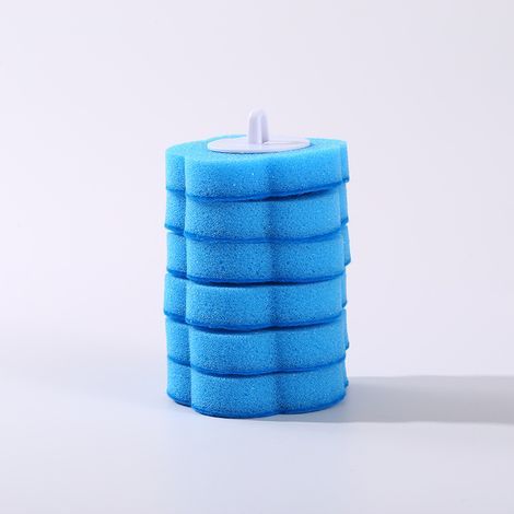 Recharge de nettoyant WC jetable, éponge nettoyante bleue au parfum océanique, désinfectant et exfoliant, 60 unités (1/5)