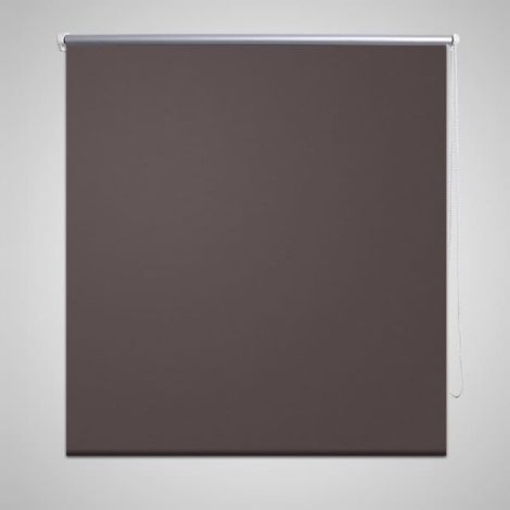 Store enrouleur occultant, Store jour nuit, Rideau occultant Isolant et Thermique 160 x 230 cm marron MAE9752 (1/4)