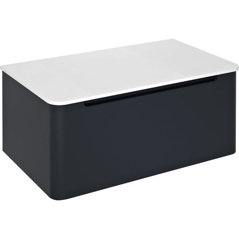 KERALA Meuble sous-vasque 80x35x47,5cm, 1x tiroir, anthracite mat (1/4)