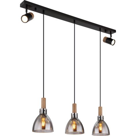 Globo - lámpara colgante - Mattea - negro - metal - gran lámpara
