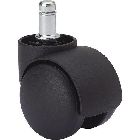 Roue Pivotante Noire 50kg Mobilité Fluide Et Robuste, Fixation Axe Lisse. - Ruedas Alex