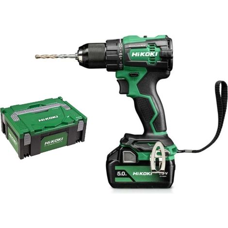 Perceuse visseuse à batterie HiKOKI DV18DE WFZ 18V 2x5Ah 70Nm avec mallette (1/2)