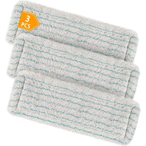 Lot de 3 housses d'essuie-glaces de rechange pour Leifheit Profi XL Micro Duo/Profi XL Cotton Plus tous manches, 60 % fibres de coton super fines et poils spéciaux, en particulier pour la pierre et le (1/5)