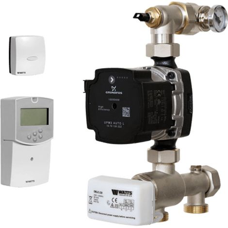 Bloc régulateur de chauffage compact et pré-monté ISOMIX-HC avec pompe Wilo Para SCU 15/6 et régulation Climatic Control CC-HC - Watts