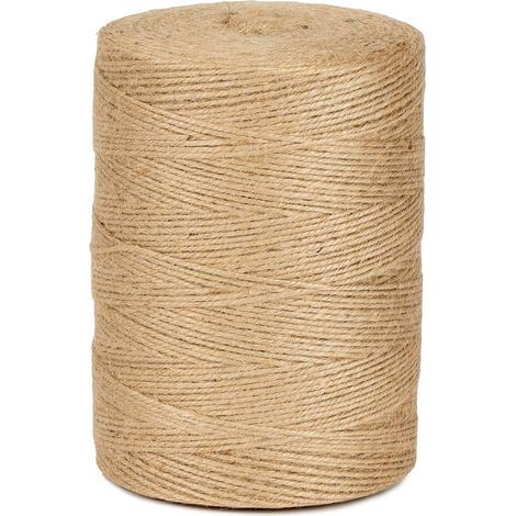 1 Bobine Ficelle Jute 2mm, 800m Corde Naturelle Résistante, Pour Jardinage Et Bricolage (1/5)