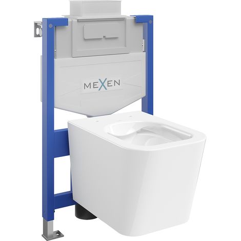 Mexen Teo conjunto empotrado WC marco Fenix XS-U con taza WC, blanco brillante - 6853385XX00 (1/3)