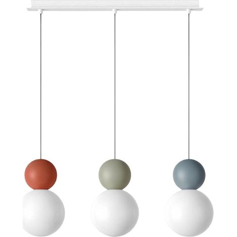 Lustre moderne top light cottage 1228 s3 r g9 led verre métal, couleur multicolore