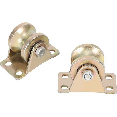 Roulettes de porte coulissante en 2 pièces 32 mm, rail guidage (1/4)
