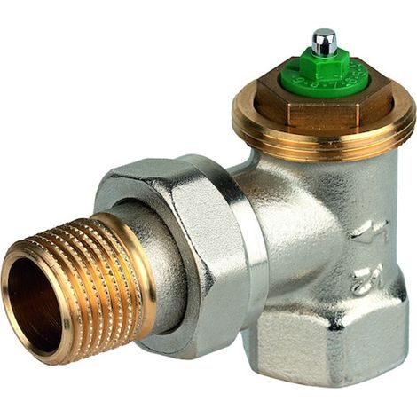 Resideo Corpo valvola termostatica LX ottone nichelato, ad angolo, 1/2", V2000ELX15