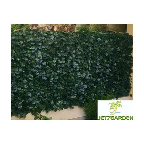 Haie artificielle feuillage duo 1,00m x 3m – Grille plastique semi-souple – Tissu polyester enduit – Traité anti-UV 9000 heures – Jet7Garden