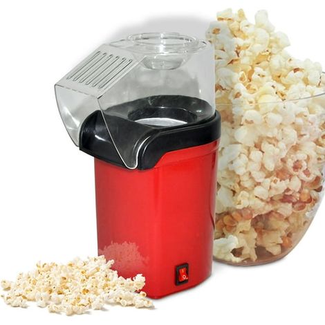 Machine à popcorn électrique 1200 W à air chaud, sans huile, avec couvercle, pour famille, fête et soirée (1/5)