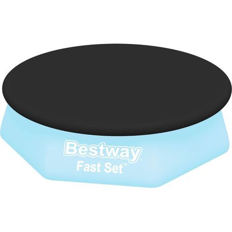 Lot de 4 housses de piscine rondes 4 Saisons – 240 cm (Diamètre 244 cm), Couverture de piscine de 244 m (1/4)