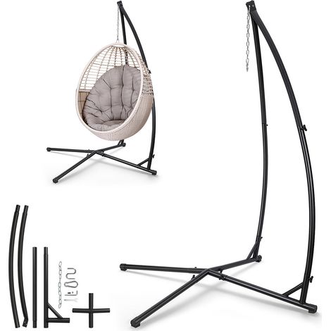 Wolketon Freistehendes Hängesesselgestell - Hängesessel Gestell Hängesitzständer - Hängestuhl Gestell - Outdoor & Indoor - max. 150kg belastbar Hängestuhlgestell