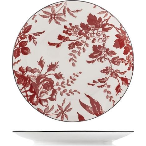 Lot de 6 assiettes plates 27cm en porcelaine – Design sobre et polyvalent – Compatibles lave-vaisselle – Pour service élégant – H&H