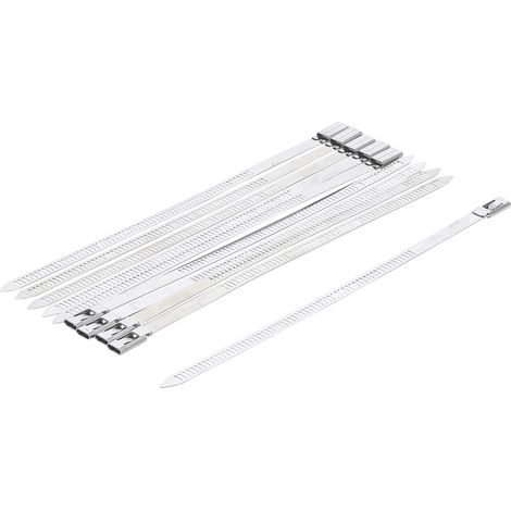 Assortiment de Serre-câbles Acier Inoxydable Inoxydable 7,0 x 200 mm 10 pièces (1/3)