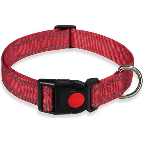 Collier pour chien réfléchissant en nylon néoprène rembourré – Confort renforcé, taille L (1/5)