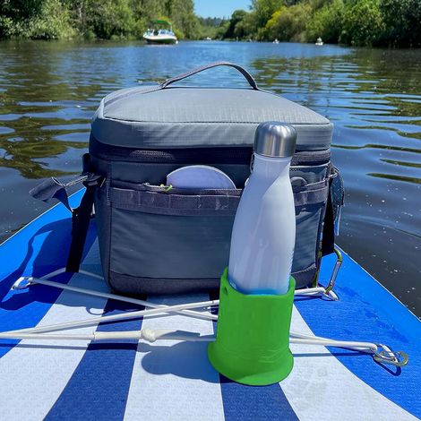 Porte-gobelet pour kayak, fixation sécurisée, empêche les déversements, porte-gobelet pour paddleboard, porte-bouteille, vert. (1/5)