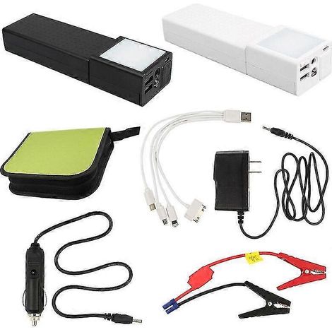 Batterie externe portable 12 V 10 000 mAh avec démarreur de voiture et lampe SOS pour téléphones, ordinateurs portables, voyages, camping et situations d'urgence. (1/5)