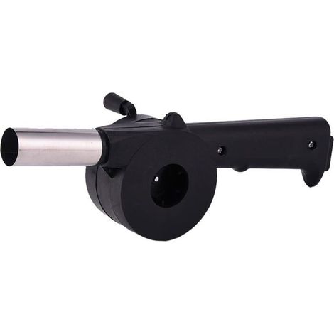 Souffleur manuel 1 unité Acier inoxydable Allume-feu pour barbecue Camping 26,5 cm Noir (1/5)