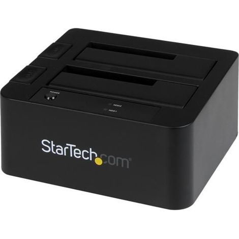StarTech.com SDOCK2U33EB Speicherlaufwerk-Docking-Station USB 3.2 Gen 1 (3.1 Gen 1) Type-B Schwarz (1/5)