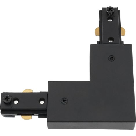 1 connecteur d'éclairage en forme de L à 3 fils pour circuit unique de type H, accessoires d'éclairage LED de type H, noir (1/5)