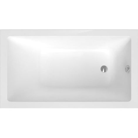Aurum 150x80 cm baignoire rectangulaire en acrylique, orientation gauche et droite, sans pieds, blanc (SATVAUR150)